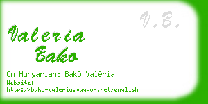 valeria bako business card