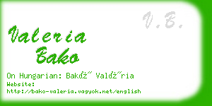 valeria bako business card